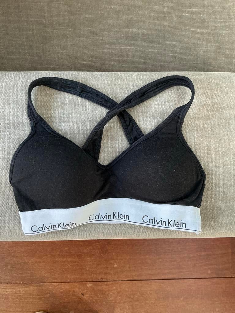 Calvin Klein Bralette Icon Katoen Modal, maat S, Ophalen of Verzenden, Zwart, BH