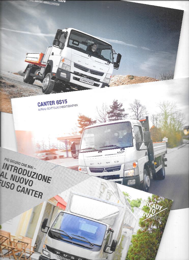 FUSO CANTER, 3 kleine intro-folders, Ophalen of Verzenden, Zo goed als nieuw, Overige merken