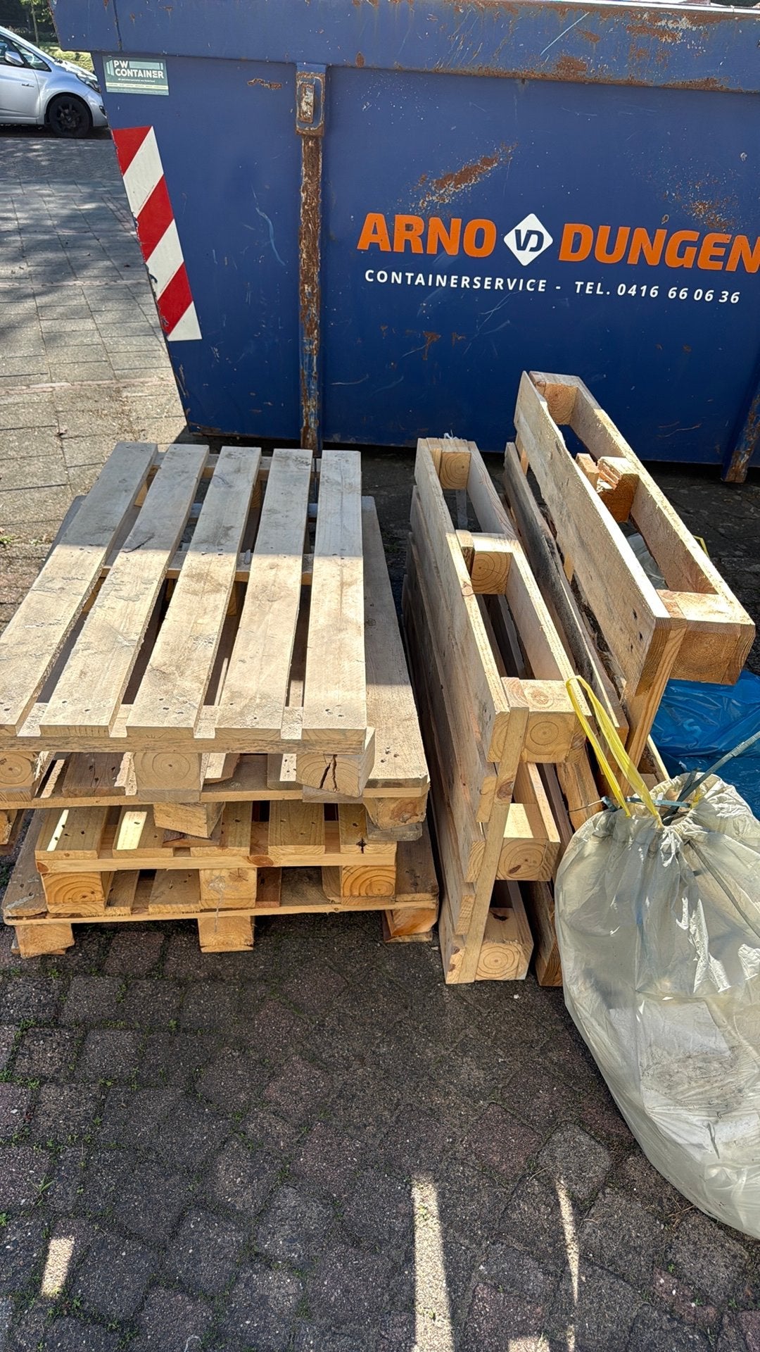 6x gratis houten pellets, Doe-het-zelf en Verbouw, Ophalen, Minder dan 25 mm, Zo goed als nieuw, Pallet