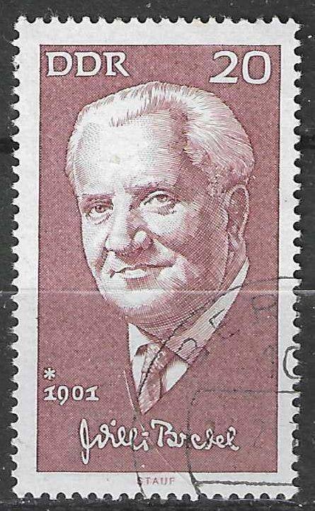 Duitsland DDR 1971 - Yvert 1340 - Willi Bredel (ST), Verzenden, DDR, Gestempeld