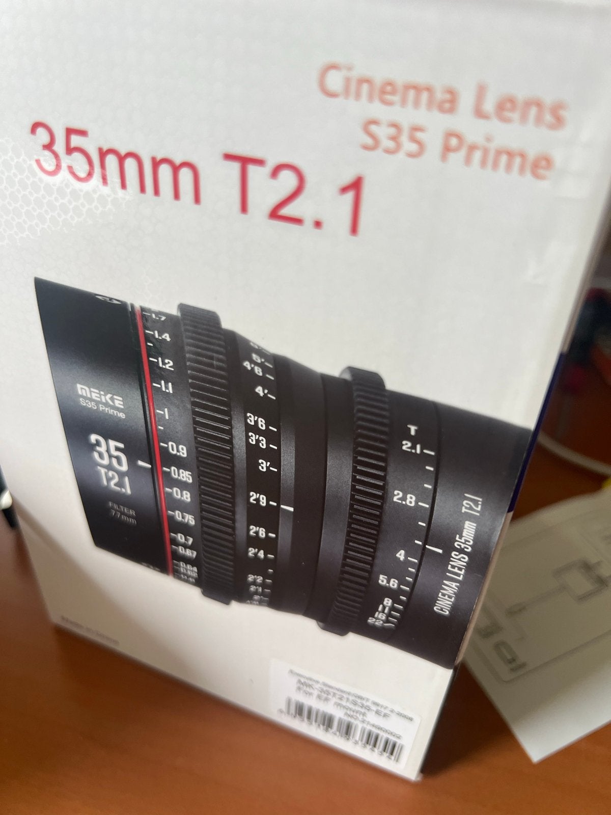 Meike 35mm T2.1 S35 Prime Cinema Lens  Canon EF Mount, Audio, Tv en Foto, Fotografie | Lenzen en Objectieven, Ophalen of Verzenden