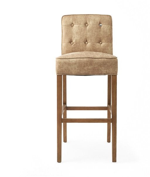 3x Riviera Maison Cape Breton Barstool Pellini Camel, 5 krukken of meer, Ophalen, Nieuw, 60 tot 90 cm