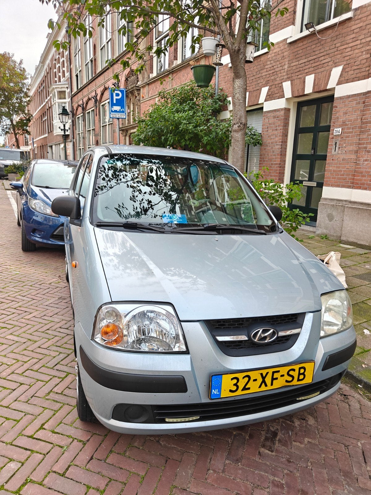 Hyundai Atos 1.1 2007 Blauw, Auto's, Voorwielaandrijving, Stof, 4 cilinders, Origineel Nederlands