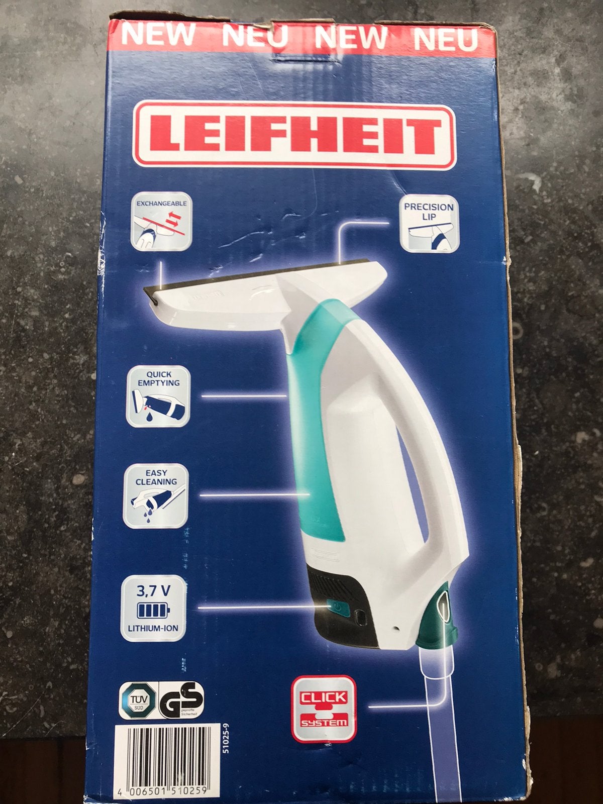 Leifheit Aquanta Elektrische Raamwisser, Ophalen of Verzenden, Raamwisser of Trekker