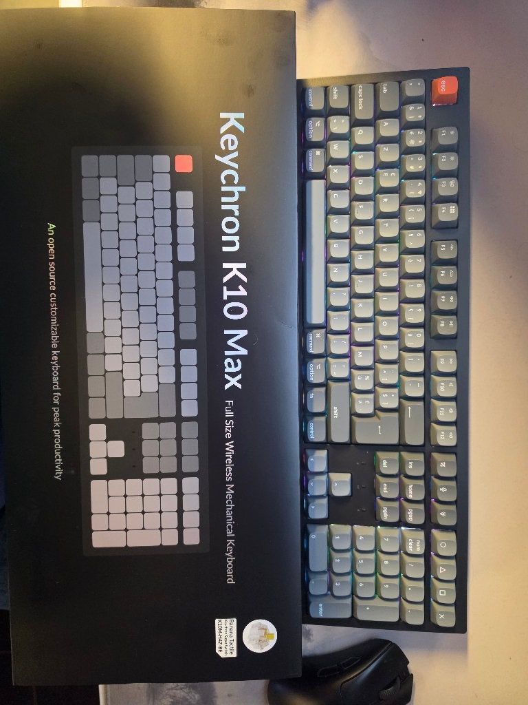 Keychron K10 Max-H3Z RGB mechanisch toetsenbord te koop, Keychron, Draadloos, Nieuw, Azerty