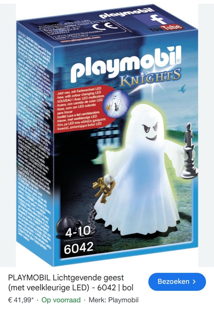 Playmobil Lichtgevende Geest KNIGHTS- 6042, Ophalen, Complete set, Zo goed als nieuw, Knights