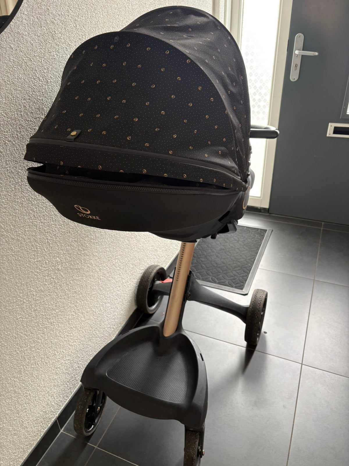 Stokke Xplory kinderwagen met reiswieg – zeer goede staat!, Kinderen en Baby's, Ophalen, Zo goed als nieuw, Overige merken, Met reiswieg