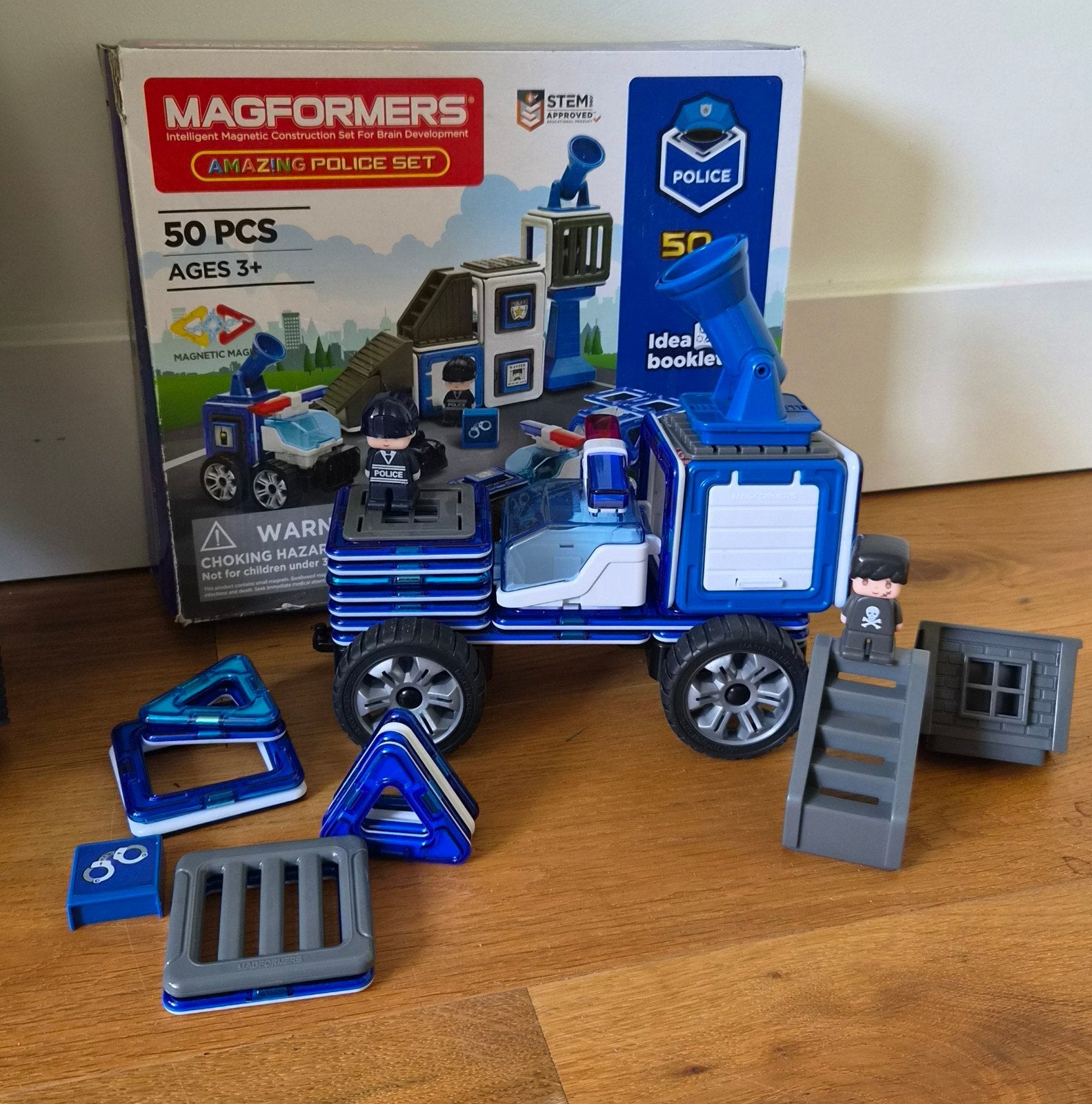 Magformers Amazing Police Set - Magnetisch Bouwspeelgoed, Ophalen of Verzenden, Gebruikt, Overige merken