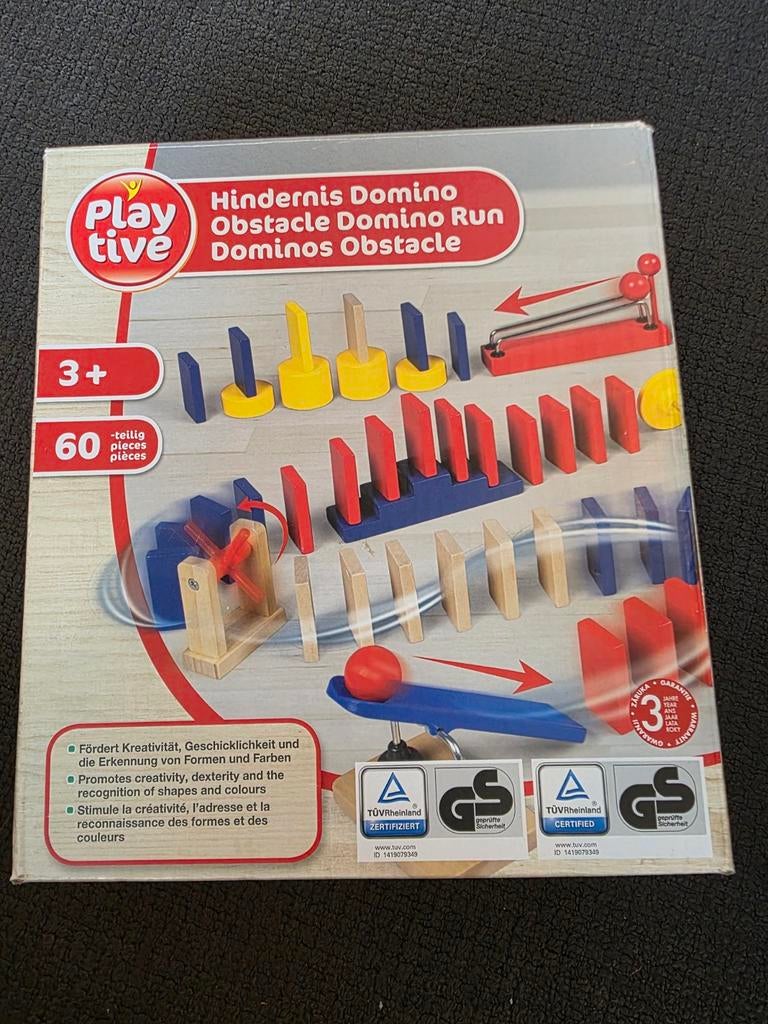 Playtive Hindernis Domino Run - 60-delig dominospel, Ophalen of Verzenden, Nieuw, Overige merken