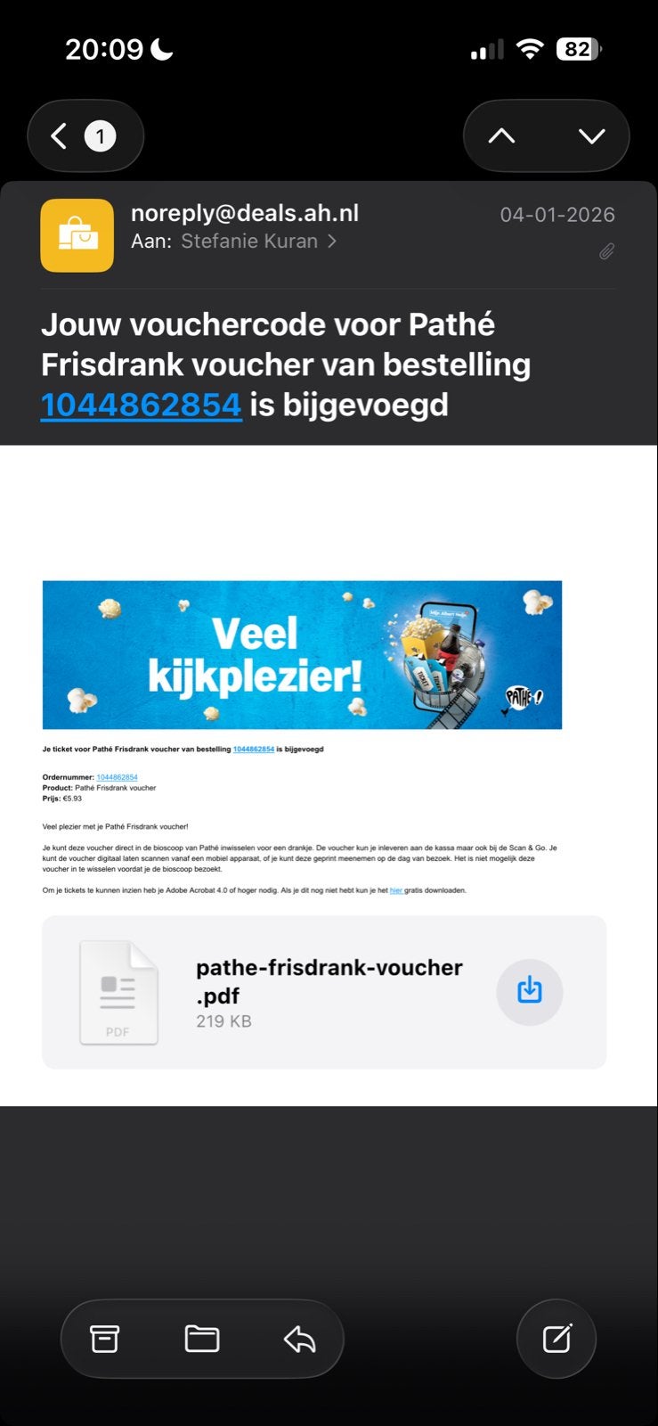 Pathe 2x biosvoucher en 2x drankjesvoucher, Tickets en Kaartjes, Twee personen, Vrijkaartje specifieke film