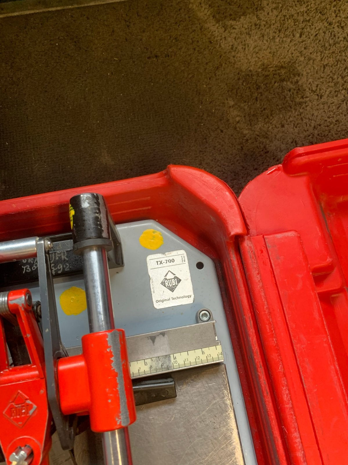 Rubi TX 700 tegelsnijder met koffer, Ophalen, Gebruikt