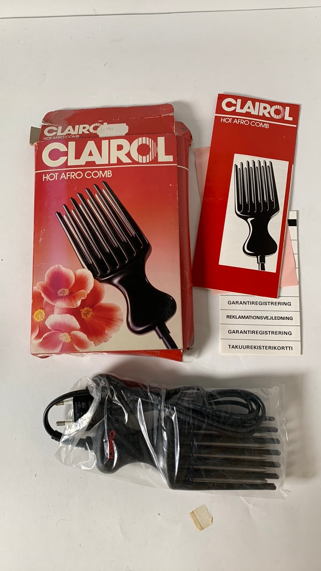 Vintage Clairol Hot Afro Comb - Nieuw in doos, Ophalen of Verzenden, Nieuw, Haarverzorging