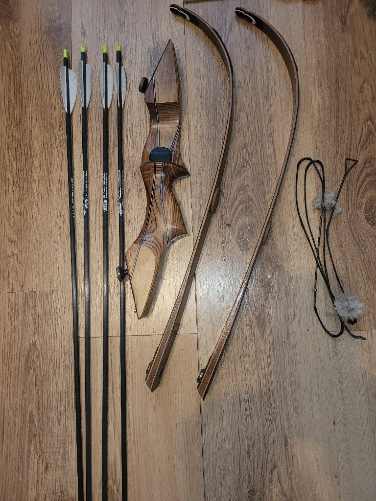 Handboog 3 delig recurve, Ophalen of Verzenden, Gebruikt, Recurveboog