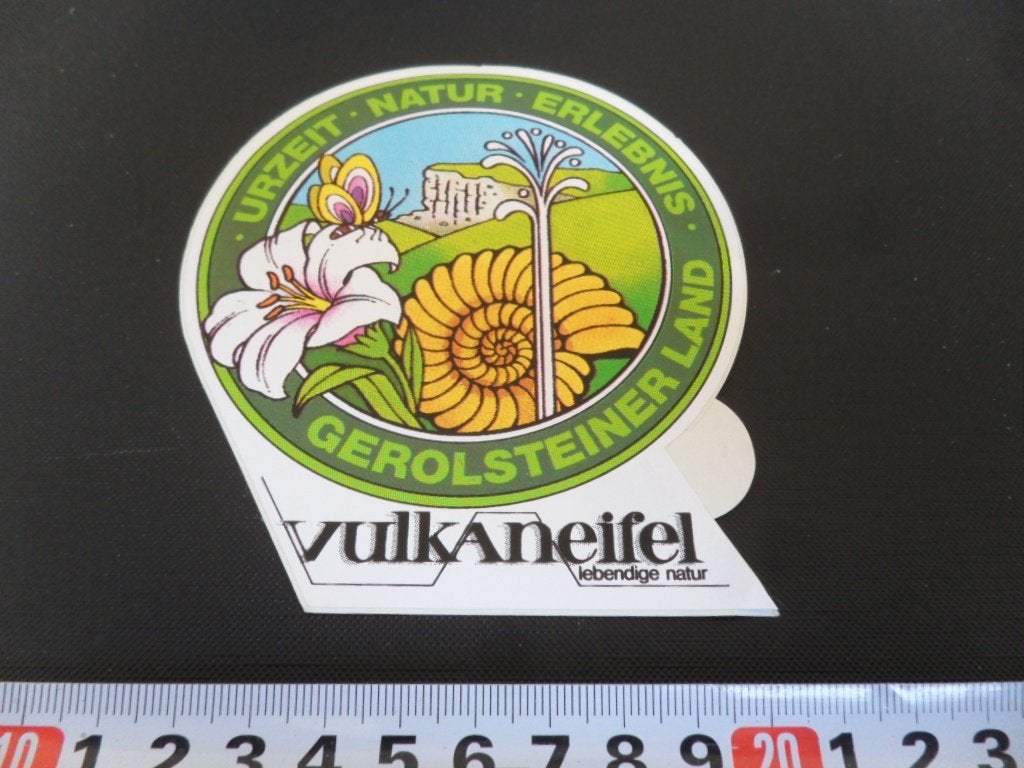 sticker duitsland gerolsteiner land vulkaneifel urzeit natur, Ophalen, Zo goed als nieuw