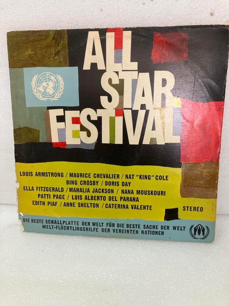 All Star Festival LP - Louis Armstrong, Edith Piaf e.a., Ophalen of Verzenden, Zo goed als nieuw, Complilatie, 12 inch