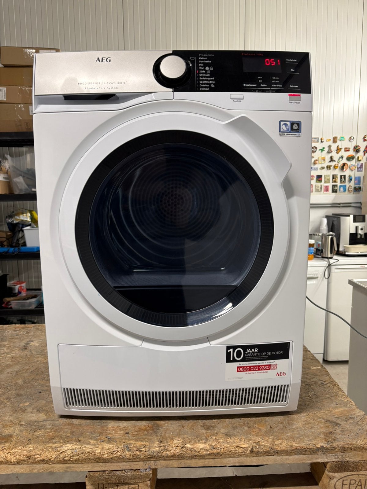 Aeg warmtepompdroger 8kg, Witgoed en Apparatuur, Ophalen, Overige typen, 8 tot 10 kg, Zo goed als nieuw
