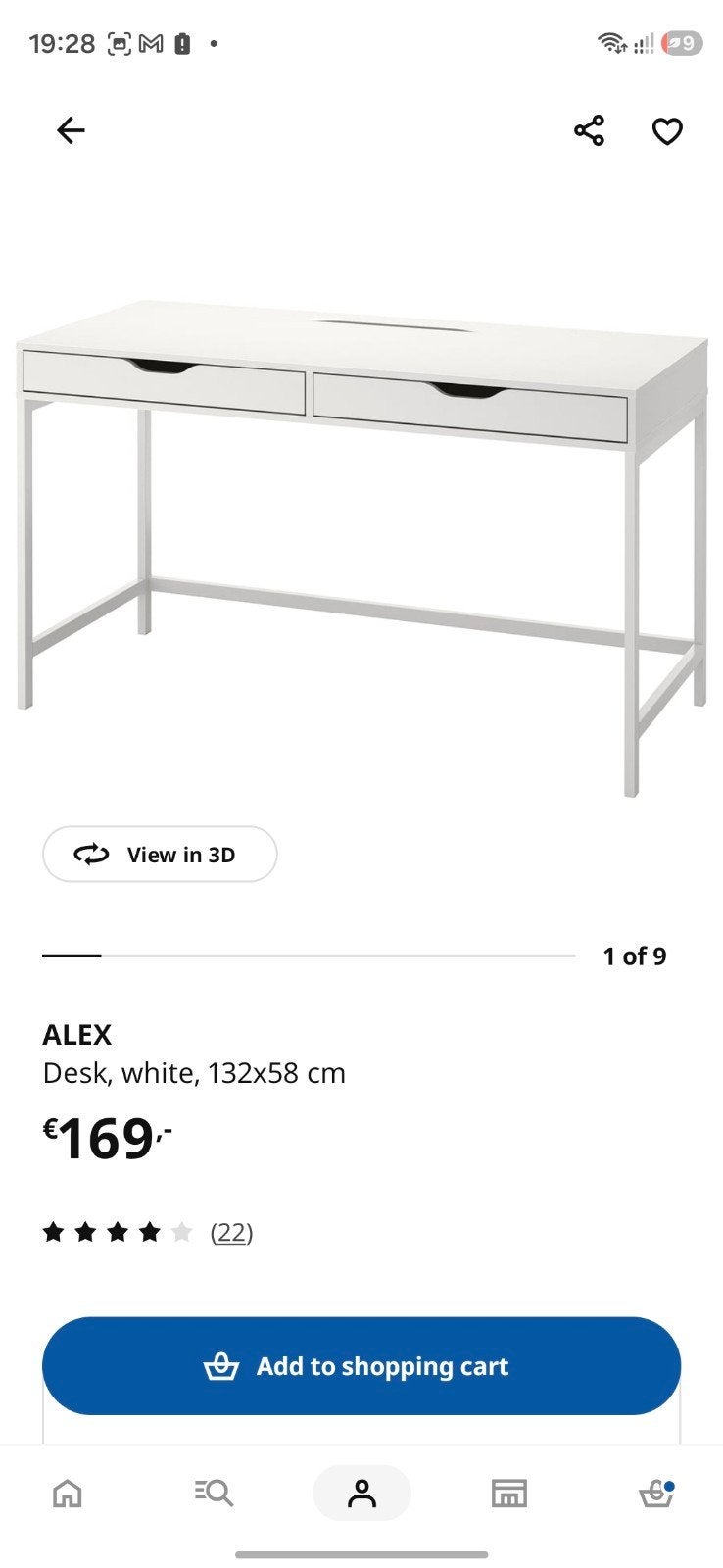 IKEA Alex bureau en Landjfall stoel - perfecte set, Huis en Inrichting, Ophalen of Verzenden, Zo goed als nieuw, IKEA, Wit