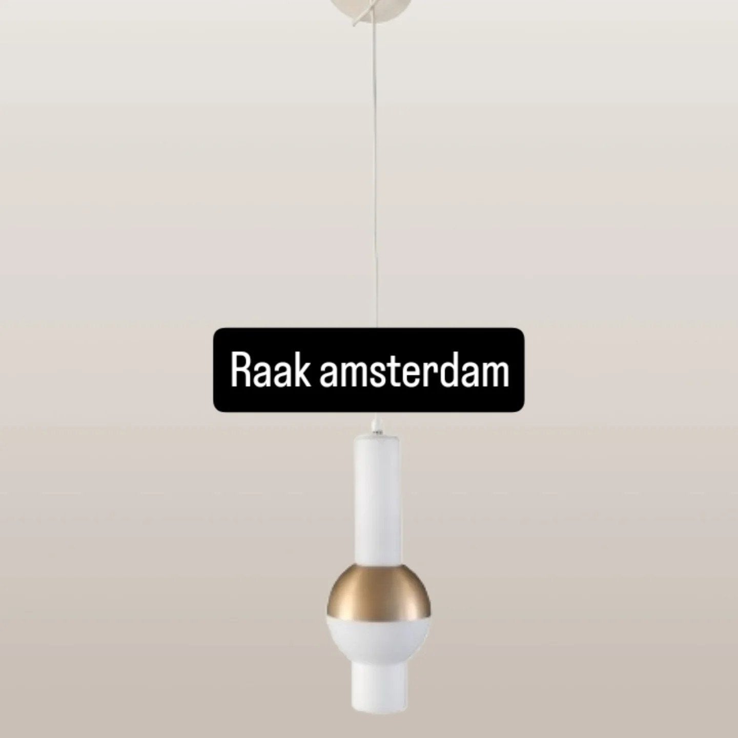 Raak Amsterdam hanglamp, ontwerp Maija Liisa Komulainen, Ophalen of Verzenden, Gebruikt, Glas, Vintage, Mid-century Modern, Design