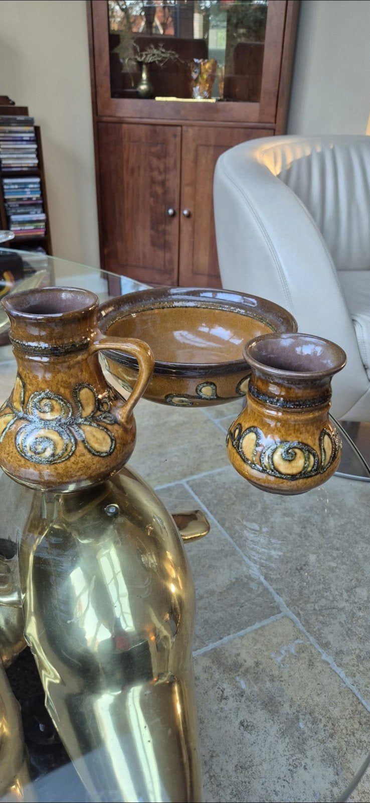Vintage Strehla Keramiek Set - West Germany (Jaren '60-'70), Ophalen of Verzenden