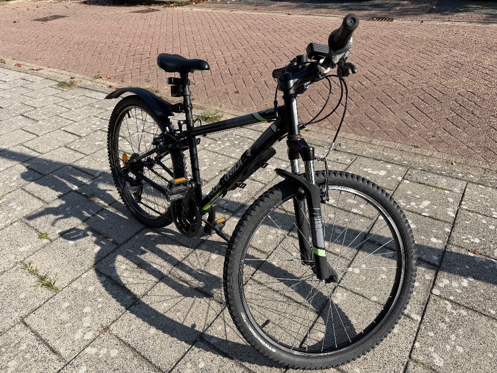 Mountainbike kind 24 inch ROCKRIDER ST 500 9 -12 jaar Zwart, Fietsen en Brommers, Ophalen, Velgrem, B'Twin, Handrem