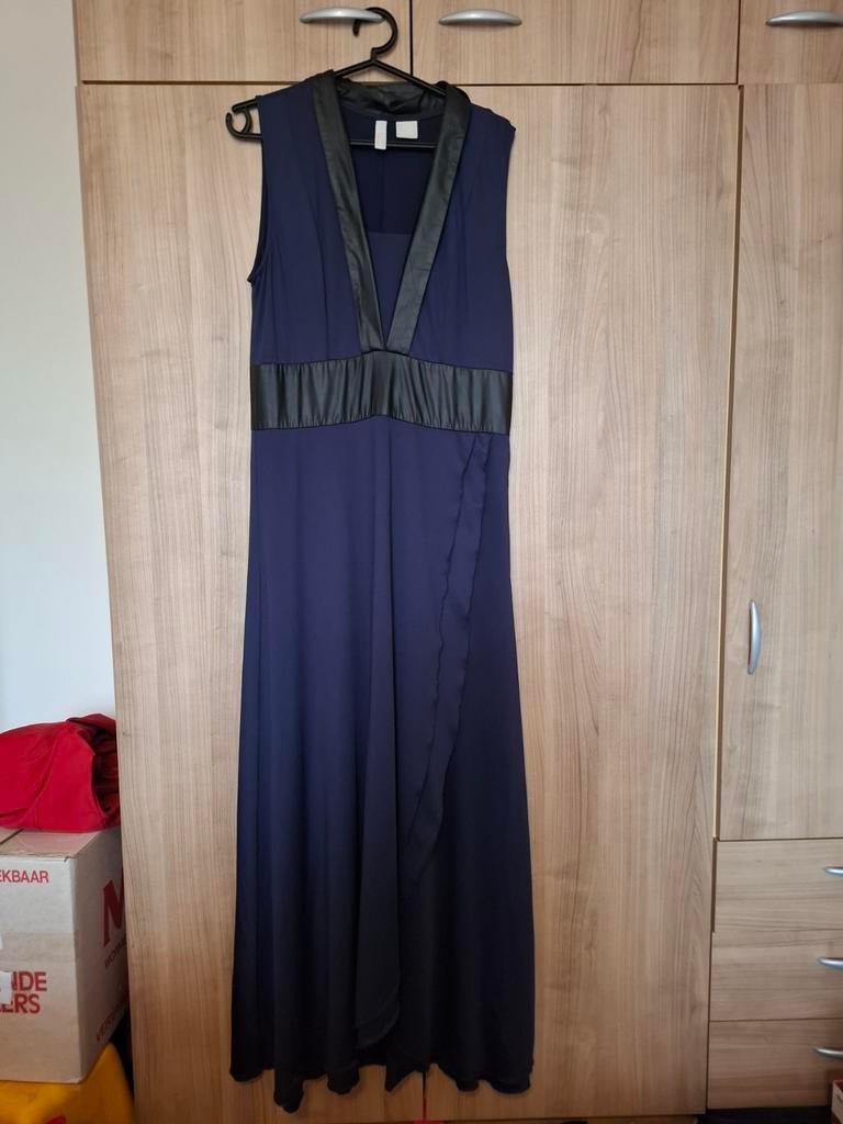 Bodyflirt Boutique Maxi Jurk Blauw met Zwarte Details, Blauw, Maat 42/44 (L), Ophalen of Verzenden, Zo goed als nieuw