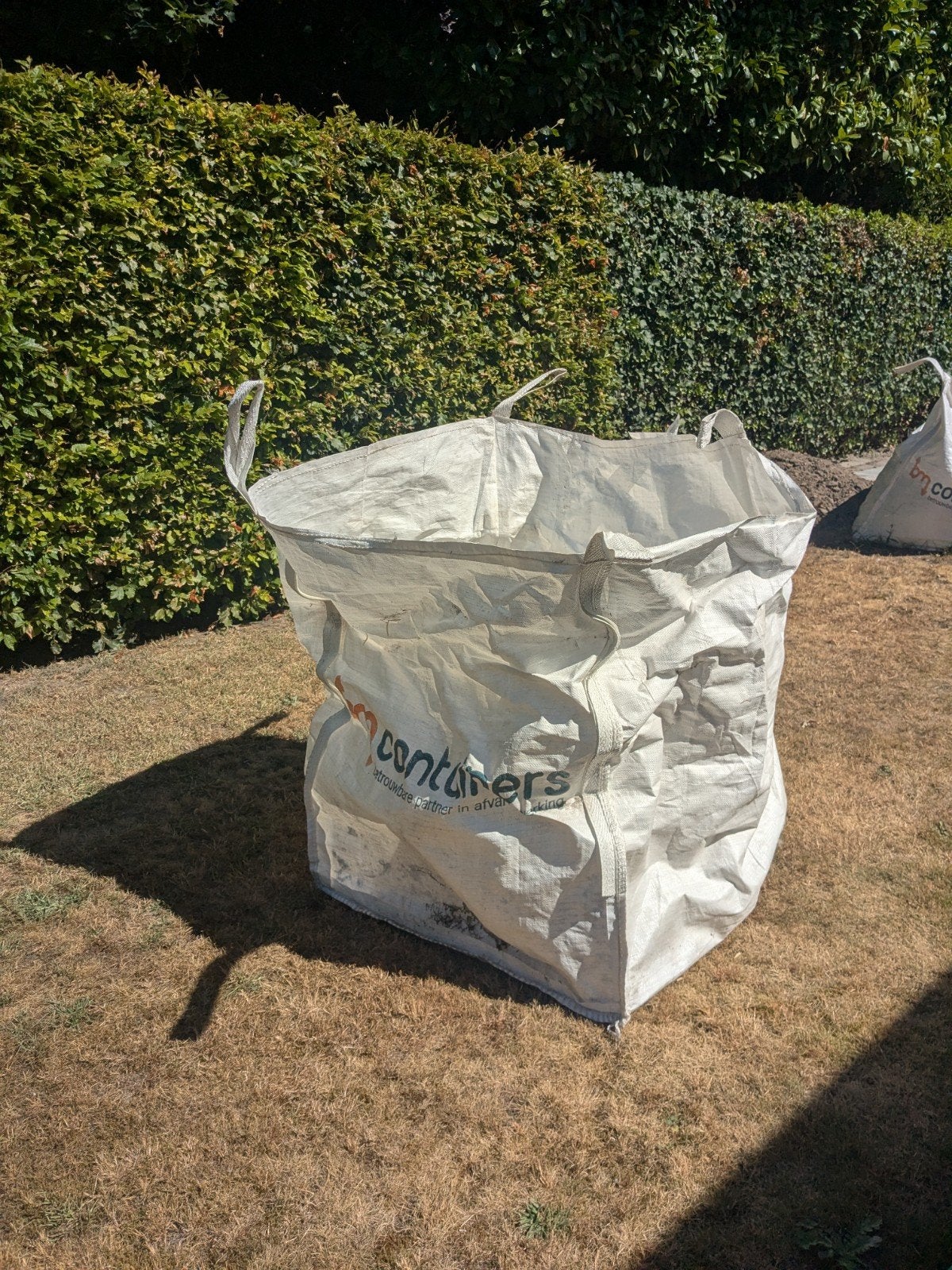 4 lege big bags te koop- 1 m2, Gebruikt, 100 cm of meer, Opvouwbaar, 60 cm of meer