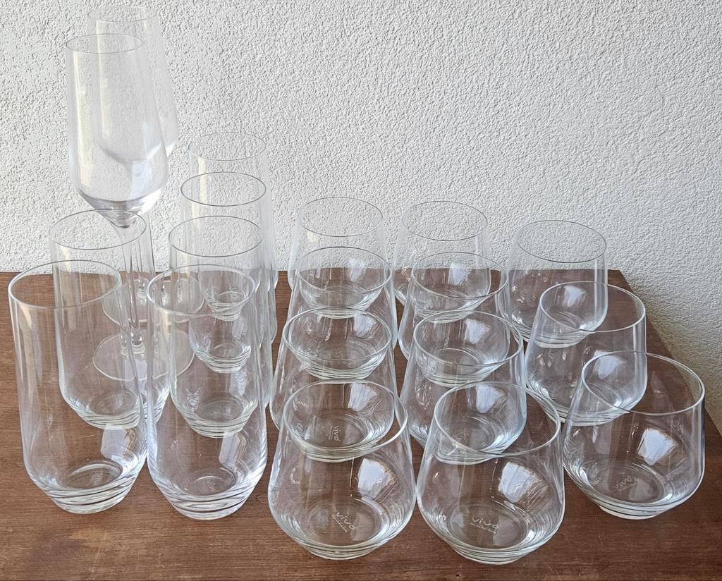 Vivo Villeroy en Boch 6 longdrink 5 champagne glazen, Ophalen of Verzenden, Overige typen