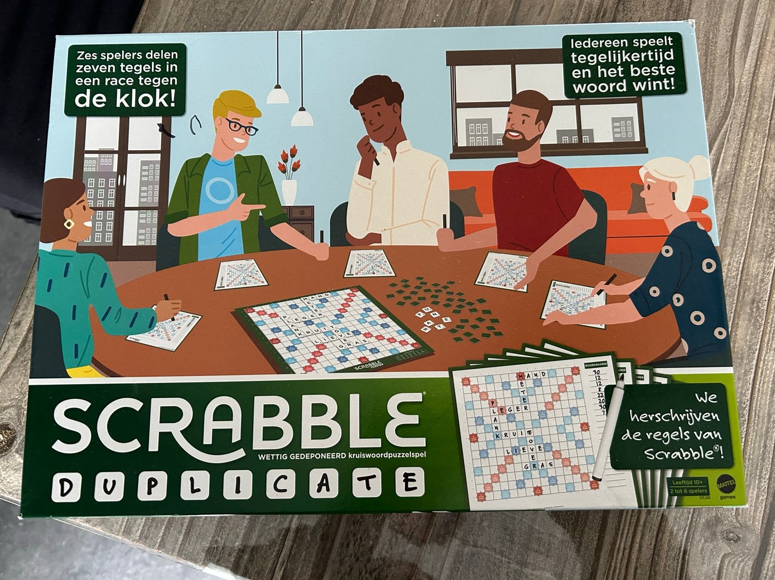 Scrabble Duplicate Bordspel - Zo goed als nieuw, Drie of vier spelers, Ophalen of Verzenden, Zo goed als nieuw
