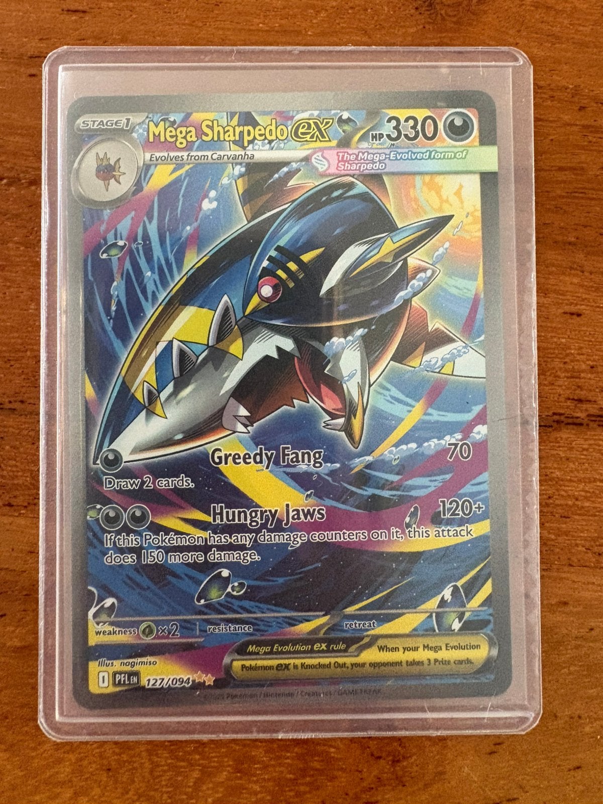 Mega Sharpedo ex (PFL 127) - ENG, Ophalen of Verzenden, Zo goed als nieuw