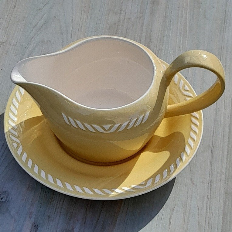 Sauskom met schotel. Figgjo Flint Noorwegen Sissel, Gebruikt, Overige merken, Keramiek, Overige typen