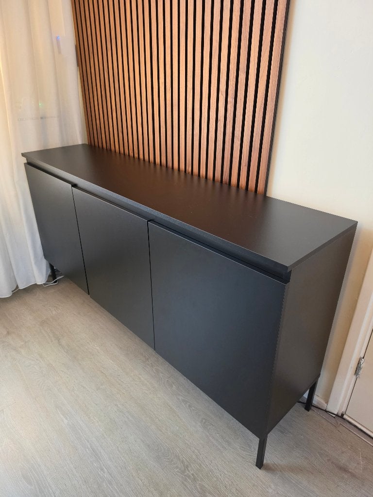 Zwart dressoir - 150,5 cm breed, Ophalen, Gebruikt, 150 tot 200 cm, Modern