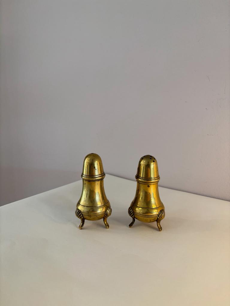 Vintage koperen peper- en zoutstel Louis Seize stijl, Antiek en Kunst, Antiek | Koper en Brons, Verzenden, Koper
