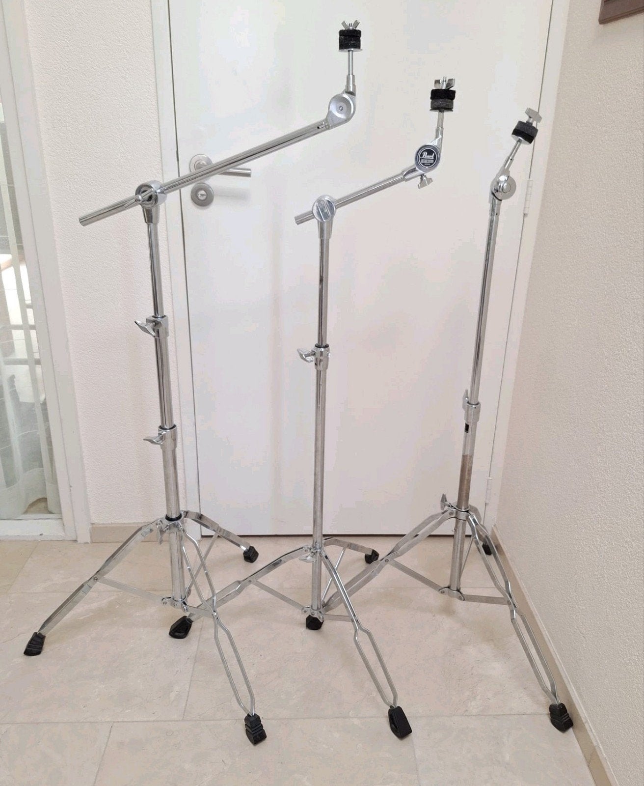 3x cymbal stand / bekkenstandaard bekkenstandaard statief, Gebruikt, Instrumentstandaard, ., Drums of Percussie