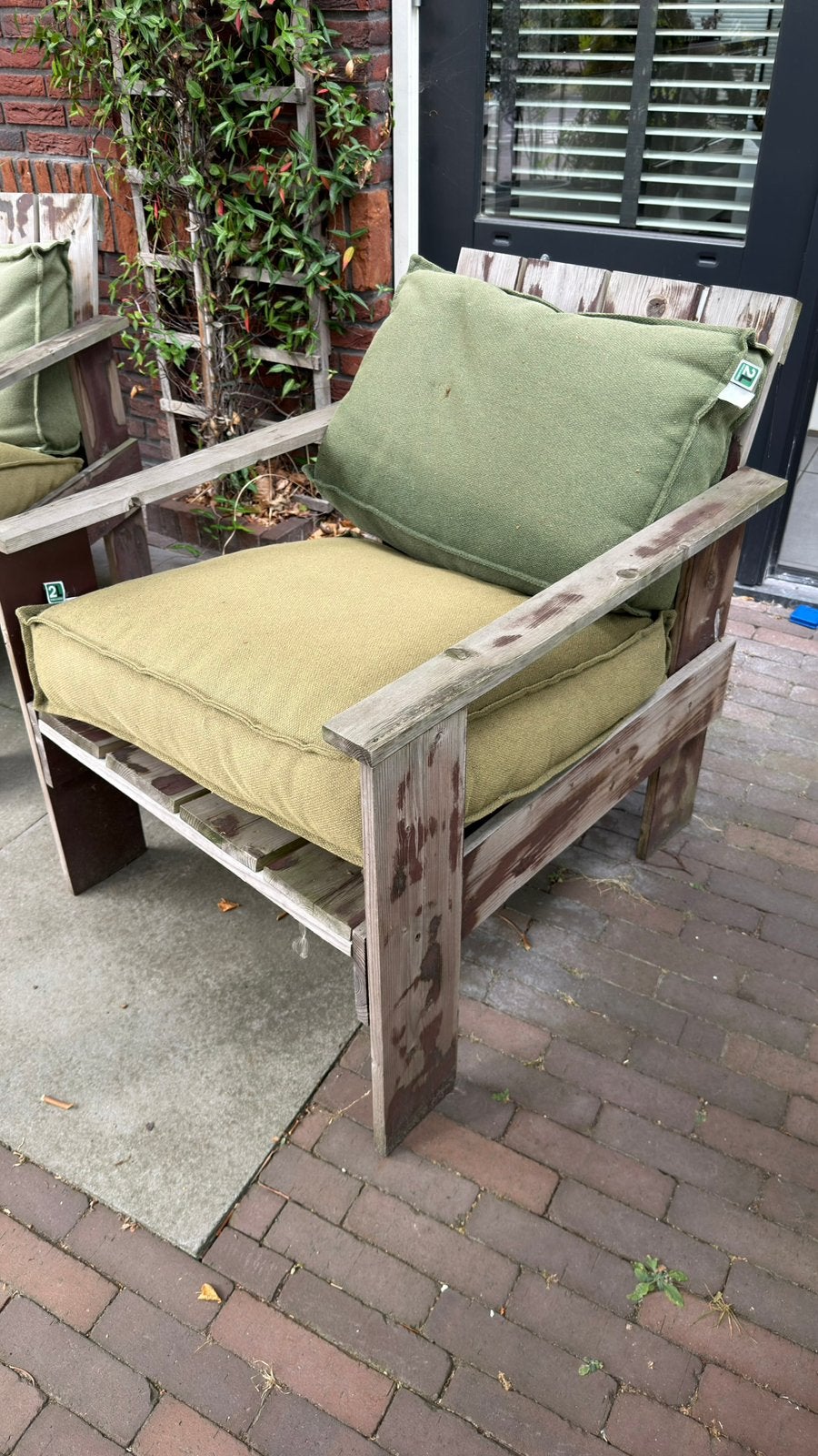 Kratstoelen inclusief kussens, Ophalen, Gebruikt