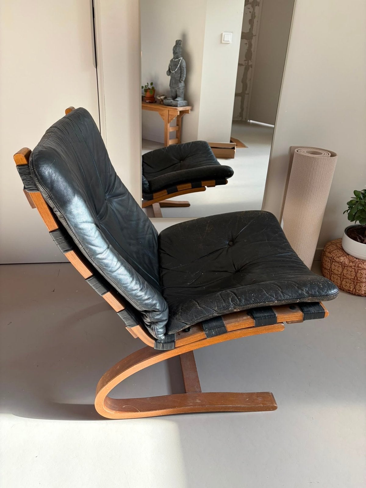 Kangu Lounge Chair door Solheim voor Rybo, Ophalen, Gebruikt, Zwart, Eén