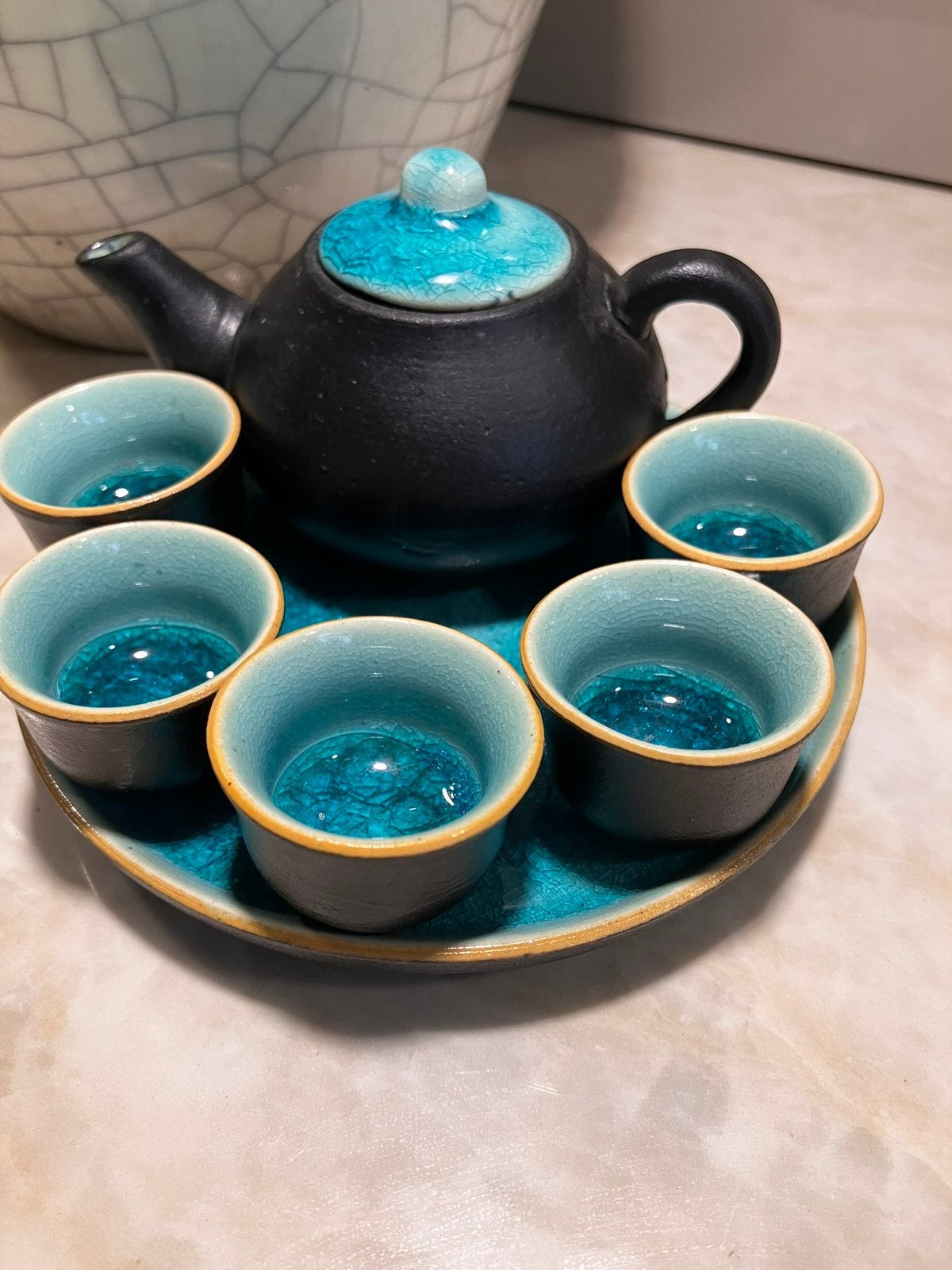 Miniatuur Chinees qraqulee serviesje, Ophalen of Verzenden