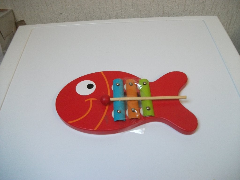 Xylofoon vis, Kinderen en Baby's, Speelgoed | Houten speelgoed, Gebruikt, Ophalen of Verzenden
