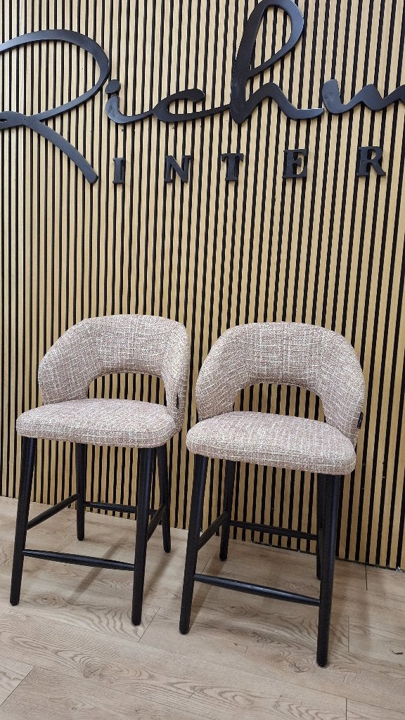 Richmond Interiors Savoy  2 x counterstoel Showroomopruiming, Huis en Inrichting, Ophalen, Met voetsteun, Nieuw, 90 cm of meer