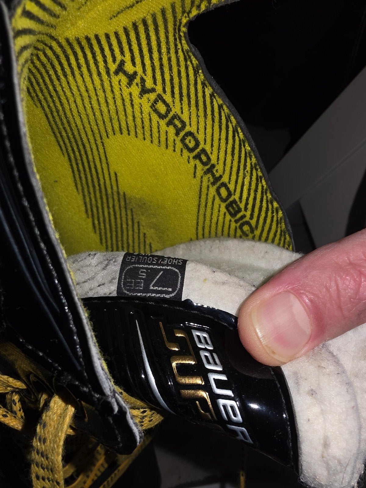Bauer Supreme S29 ijshockeyschaatsen - Maat 42.5/US7,5, Ophalen of Verzenden, Zo goed als nieuw, Schaatsen