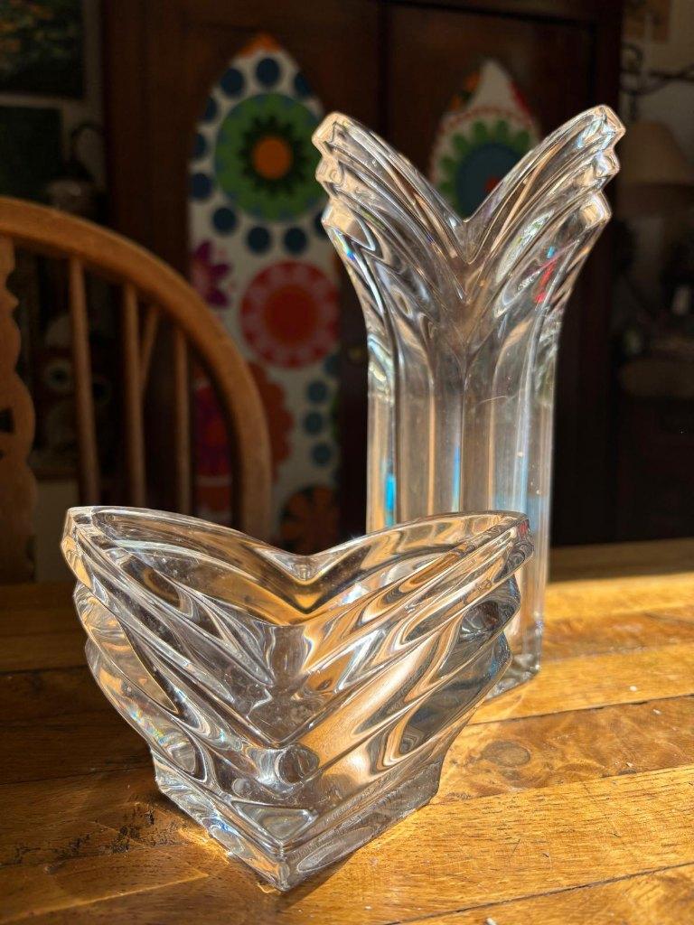 Vintage Mikasa Tulip Crystal Vase Art Deco, Ophalen of Verzenden