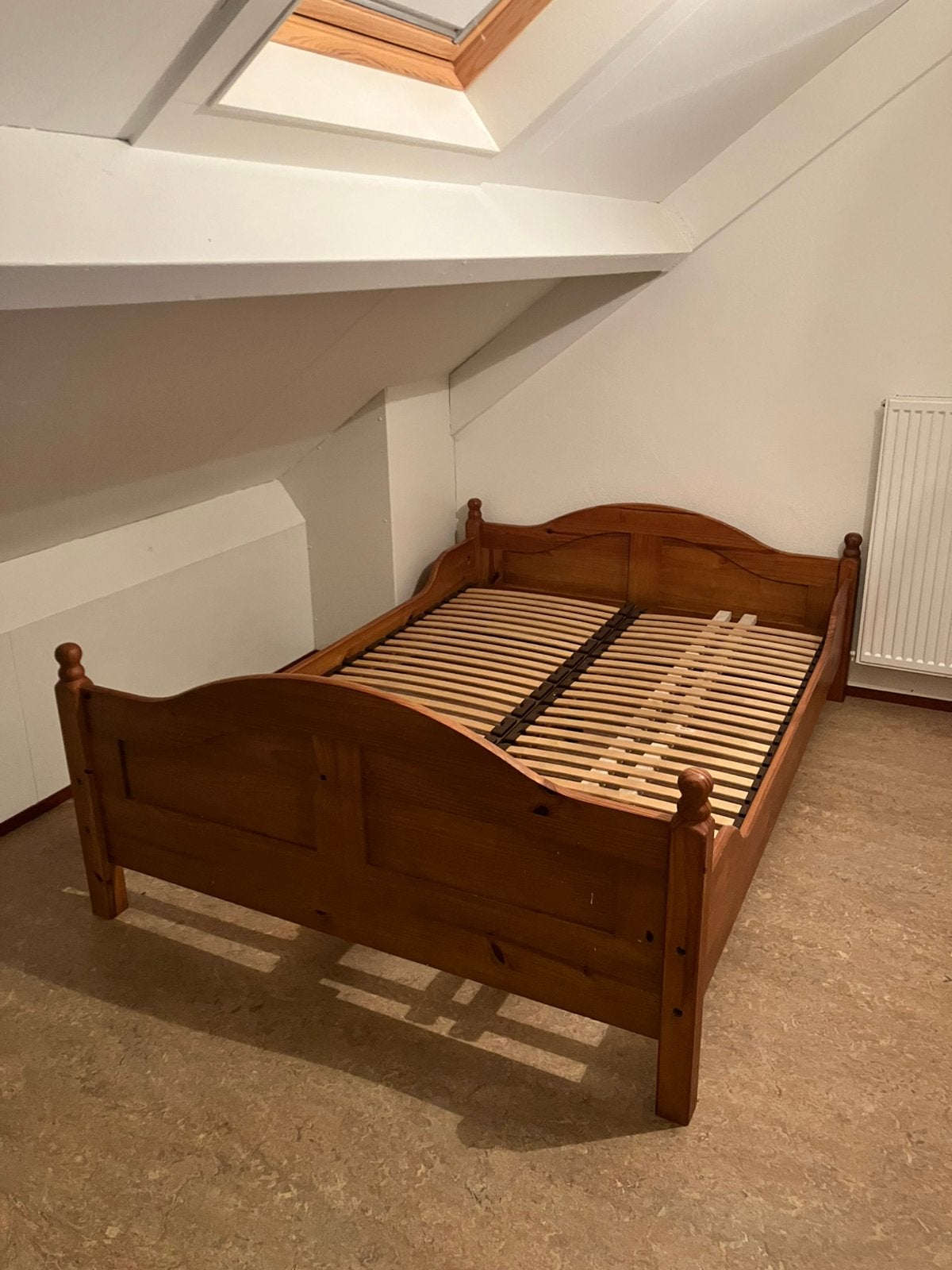 Eikenhout twee persoons bed Gratis, Ophalen