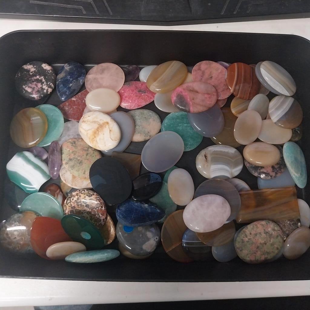 Grote partij edelsteen cabochons, Sieraden, Tassen en Uiterlijk, -, -, Nieuw, Ophalen of Verzenden