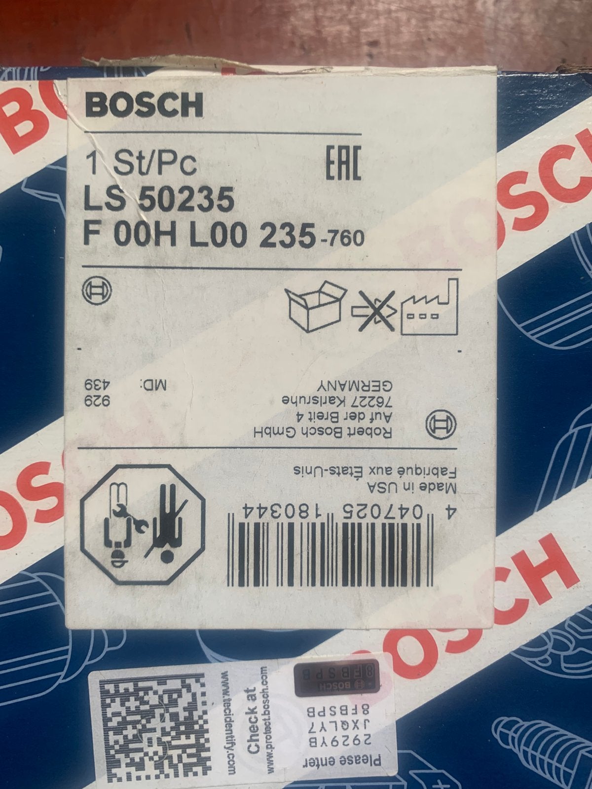 (OPEL) LAMBDASONDE BOSCH LS 50235 NIEUW, Ophalen