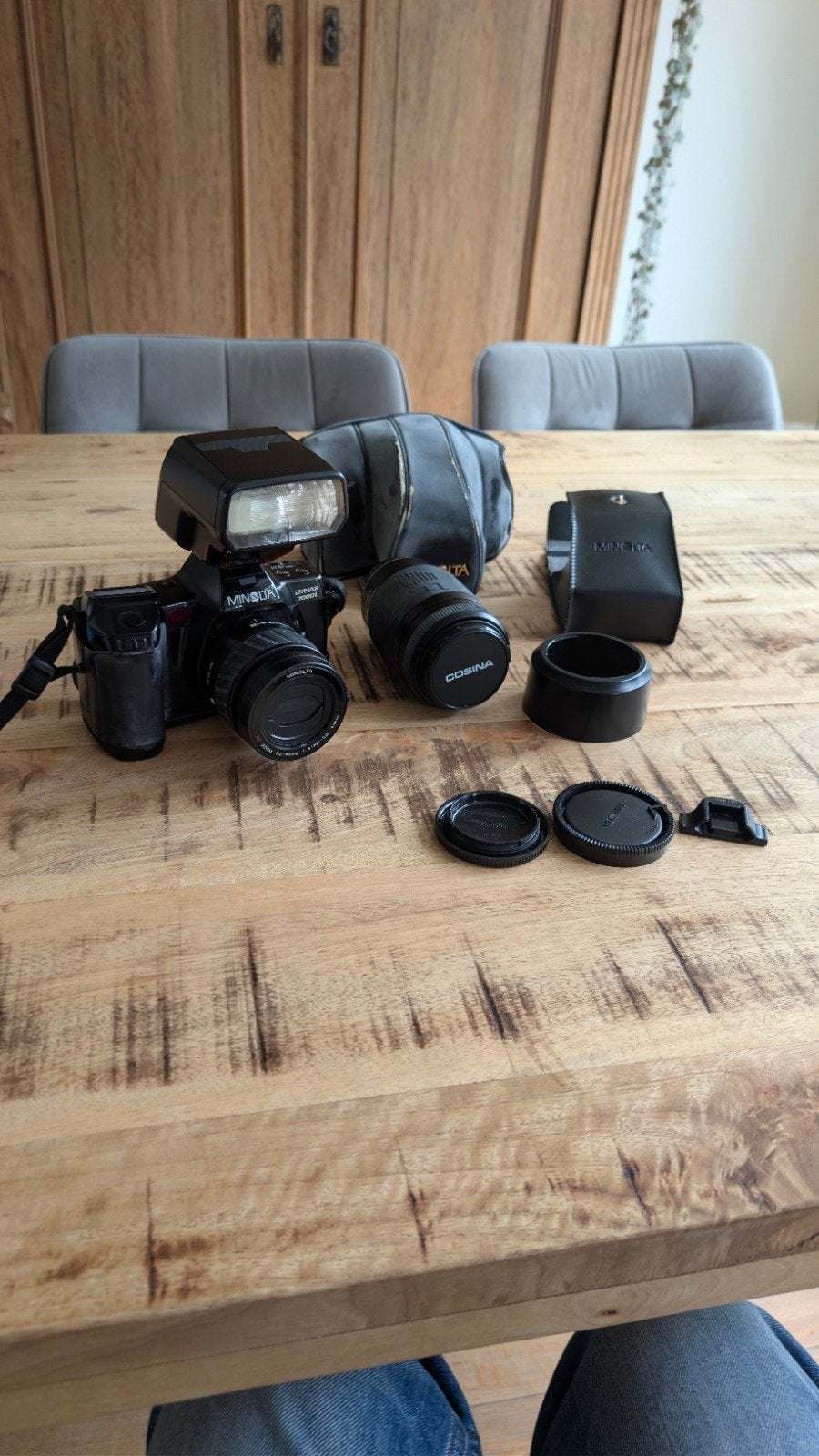 Minolta DYNAX 7000i met macro lens en losse flitser, Audio, Tv en Foto, Fotocamera's Analoog, Ophalen of Verzenden, Spiegelreflex