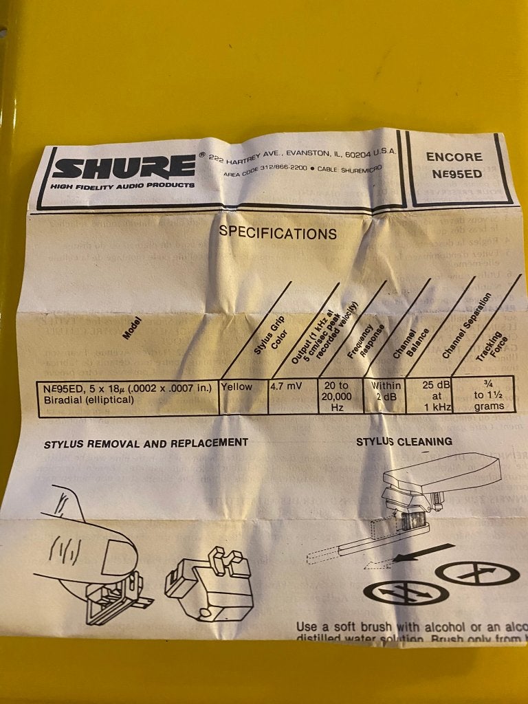 Shure NE95ED naald Origineel, Audio, Tv en Foto, Platenspelers, Overige merken, -, -, Nieuw