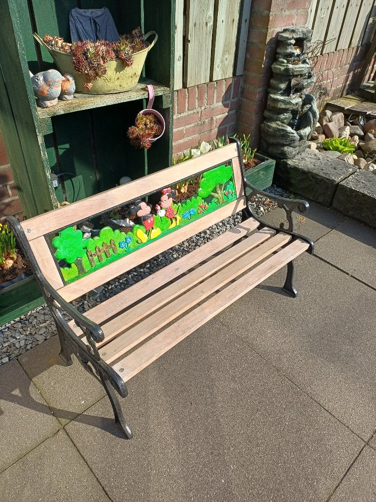 Tuinbankje kinderen, Tuin en Terras, Ophalen, Zo goed als nieuw, Hout