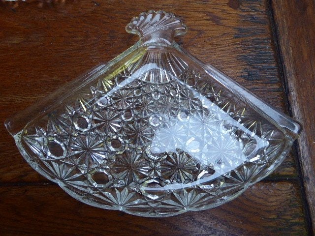 5 vintage persglazen schaaltjes waaier, Avon, Ophalen of Verzenden