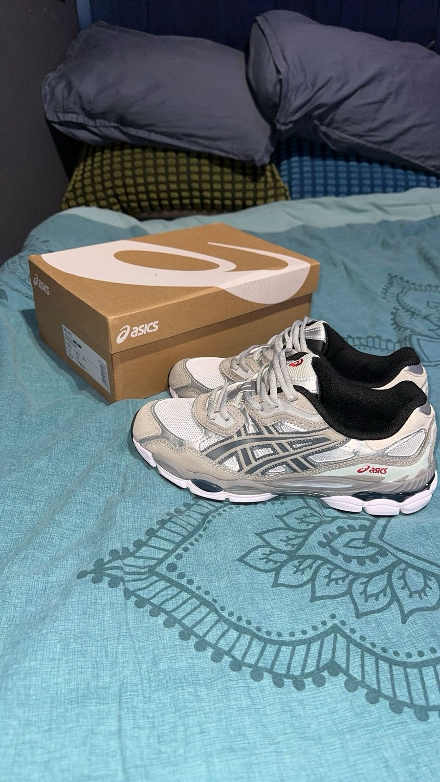 Asics gel NYC white steel grey, Kleding | Heren, Schoenen, Ophalen, Zo goed als nieuw, Wit