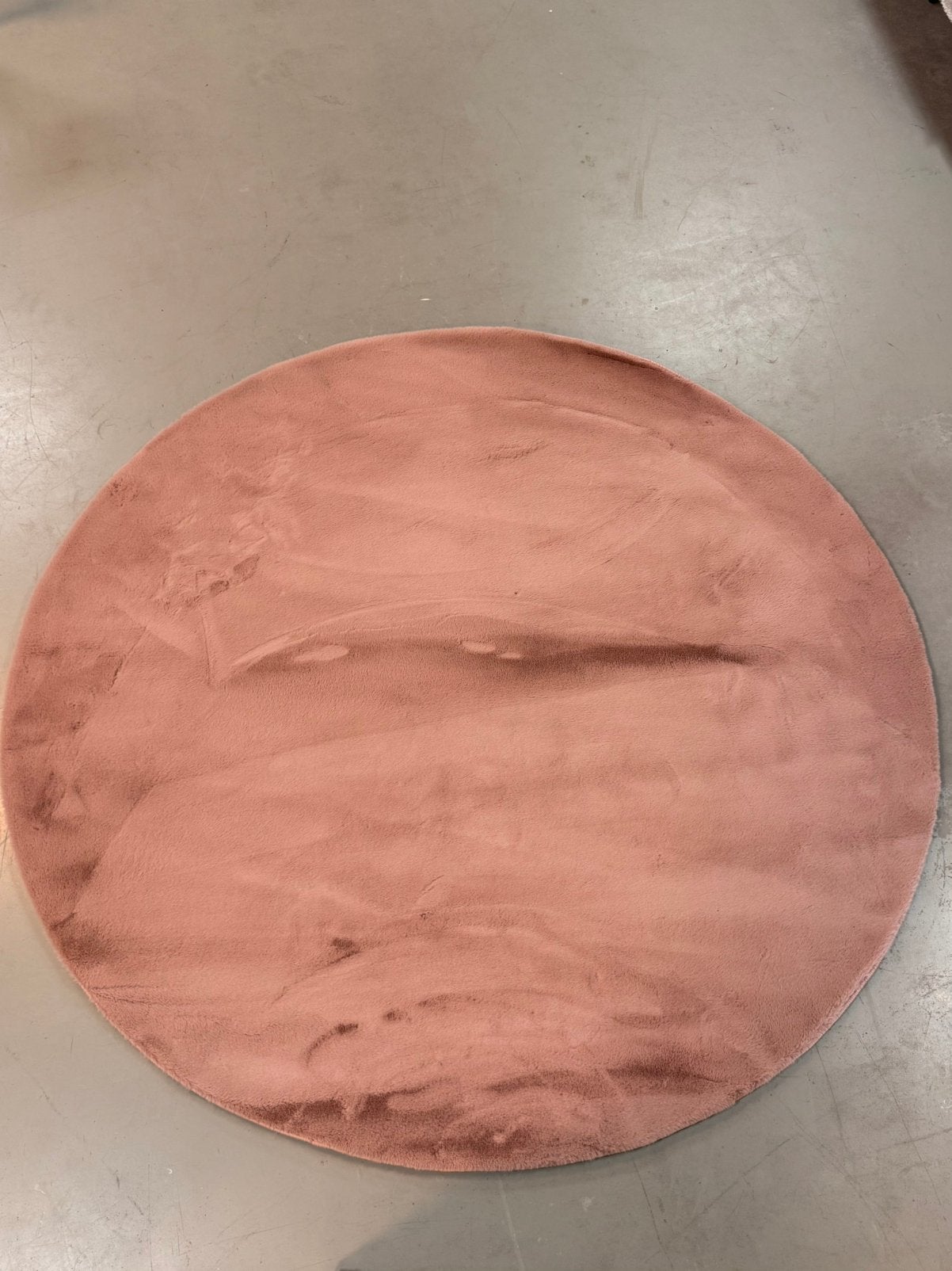 Vloerkleed rond velvet roze 200cm sample, Interieur05, Douwe Tammingaweg 34, Ophalen of Verzenden, Zo goed als nieuw