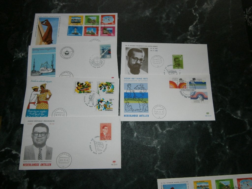 jaargang fdc's nederlandse antillen  1972, Verzenden